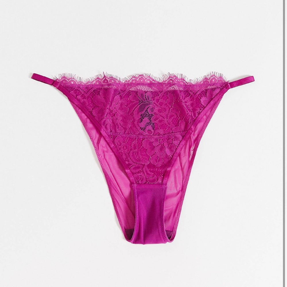 ASOS Design Jemma Eyelash Lace Brazilian Size 14